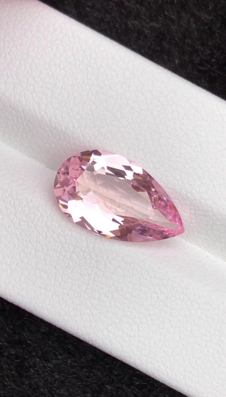 Pink Morganite 4.45 ct Pear Cut – From Pakistan