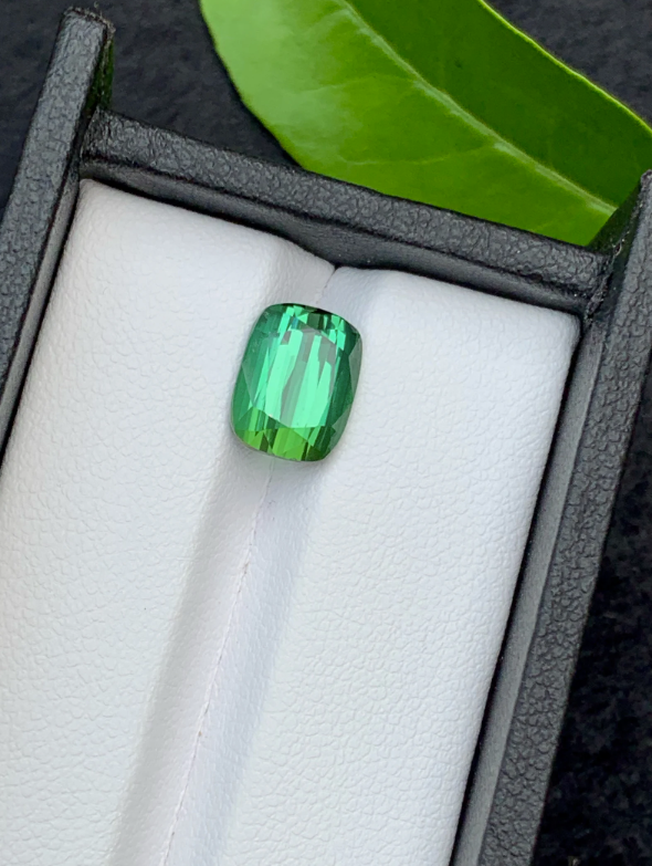 Natural Blue Green Tourmaline Gemstone For Sale , Cushion Shape Tourmaline For Jewelry , 10 | 07 | 6 MM