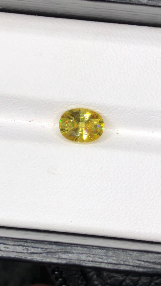 1.45ct Oval Fire Sphene – Natural Titanite Gemstone from Skardu, Pakistan
