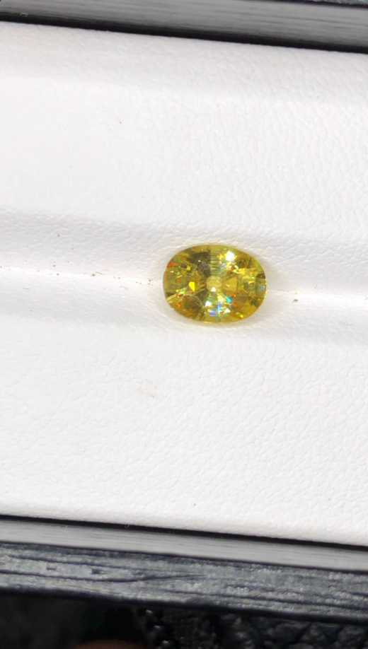 1.45ct Oval Fire Sphene – Natural Titanite Gemstone from Skardu, Pakistan