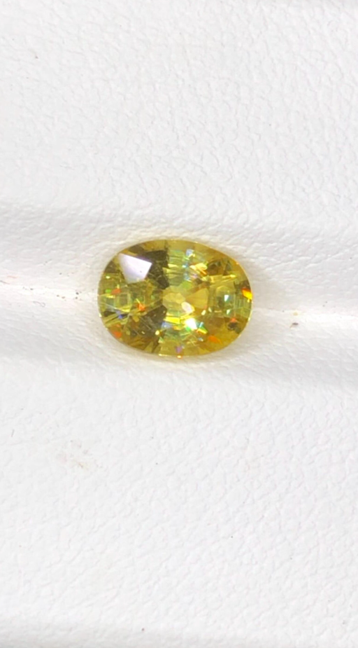 1.45ct Oval Fire Sphene – Natural Titanite Gemstone from Skardu, Pakistan