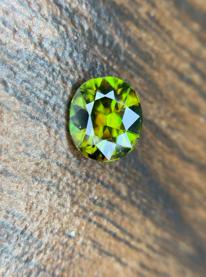 1.15ct Fire Sphene – AAA Grade Oval Cut Titanite Gemstone from Skardu, Pakistan