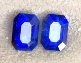 AIG Certified Royal Blue Sapphire Pair 1.48 ct – Madagascar, Octagon