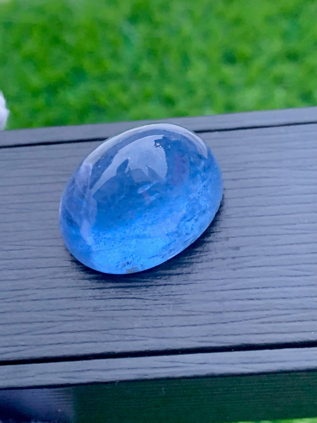 Santa Maria Aquamarine Cabochon: Oval Blue Gemstone, 59.40 CT