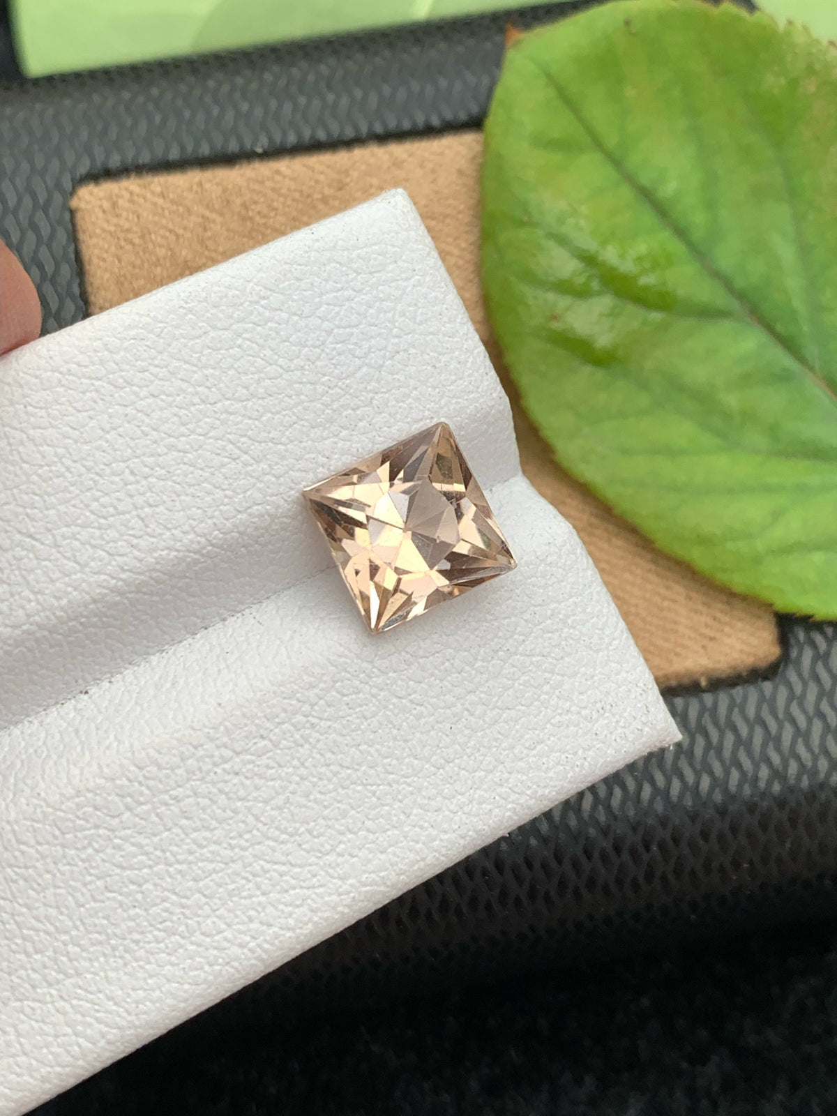 Natural Golden Topaz Gemstone: Faceted Asscher Cut, 8mm