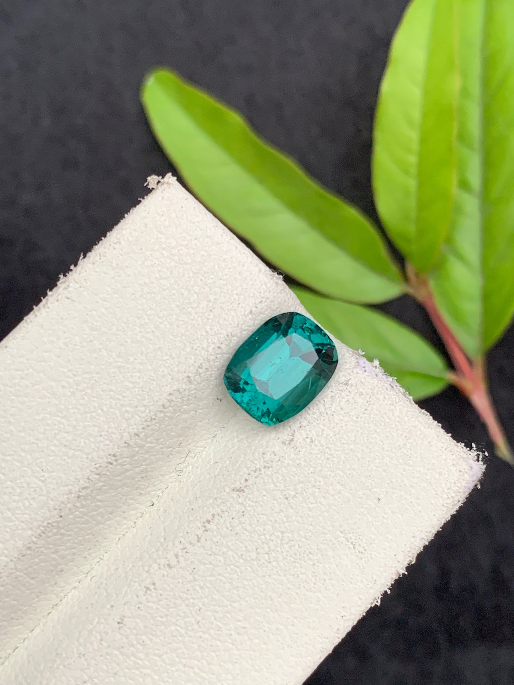 Sky Blue Tourmaline Gemstone: 2.15 Carat Cushion Cut, Afghanistan Origin