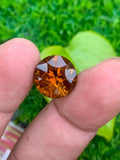 Natural Citrine Gemstone: 6 Carat Orange Cushion Cut, November Birthstone