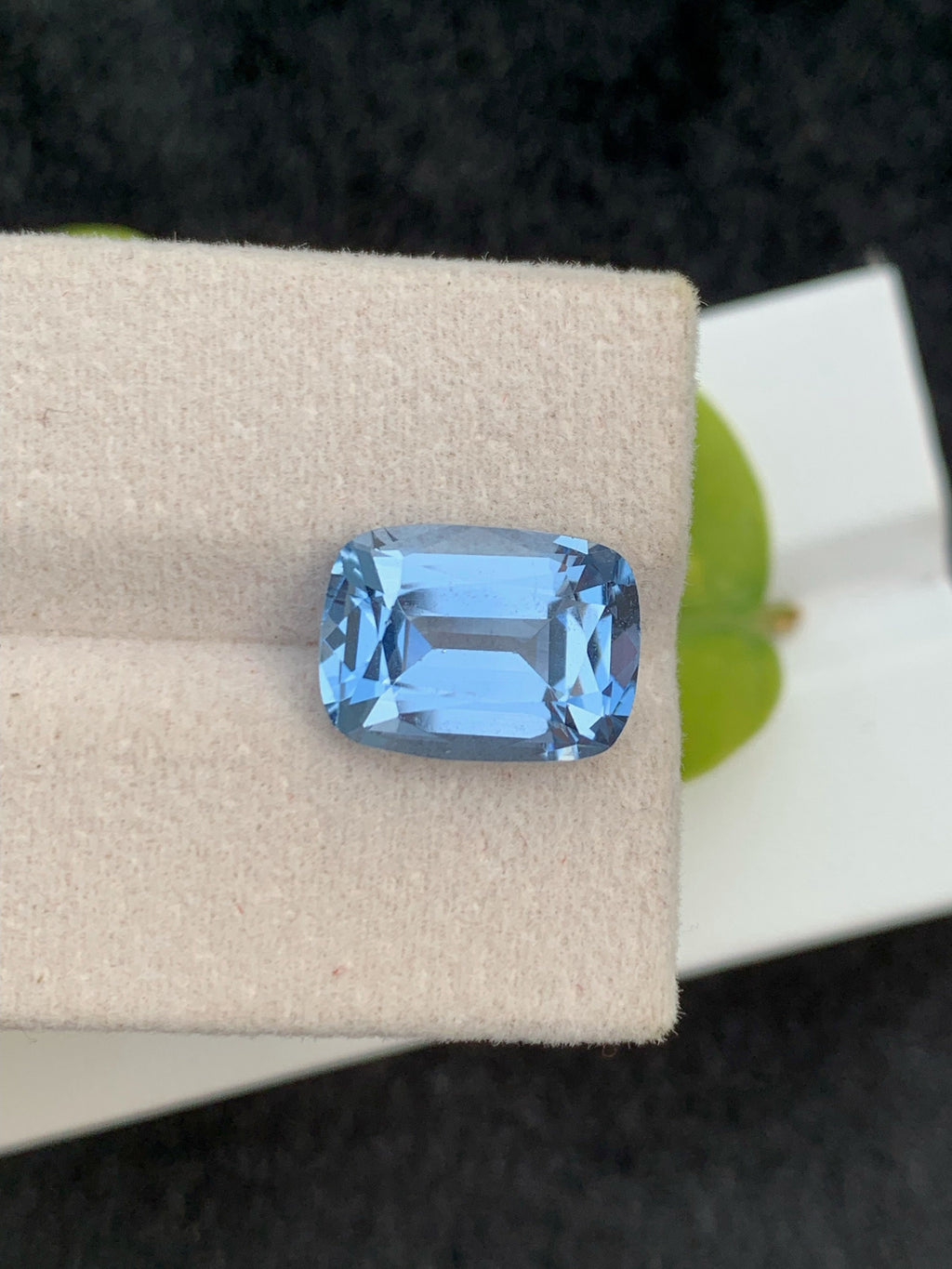 5.20 CT Brazilian Aquamarine Loose Gemstone: Santa Maria Blue Cushion Cut