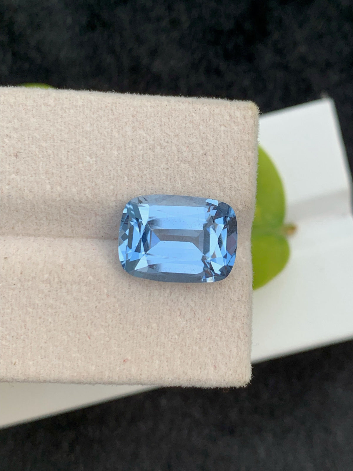 5.20 CT Brazilian Aquamarine Loose Gemstone: Santa Maria Blue Cushion Cut