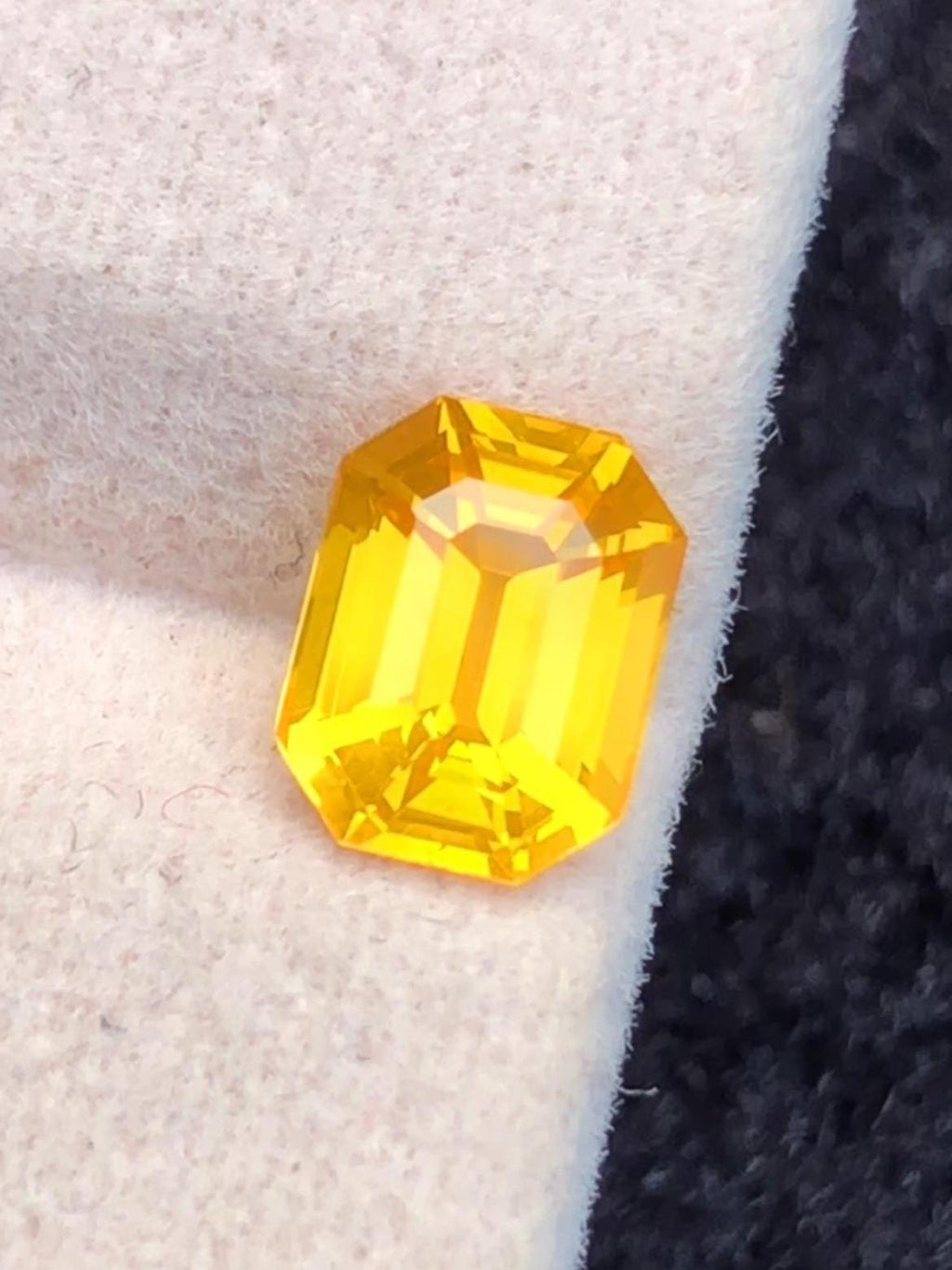 Yellow Sapphire 1.05ct Emerald Octagonal Cut Madagascar