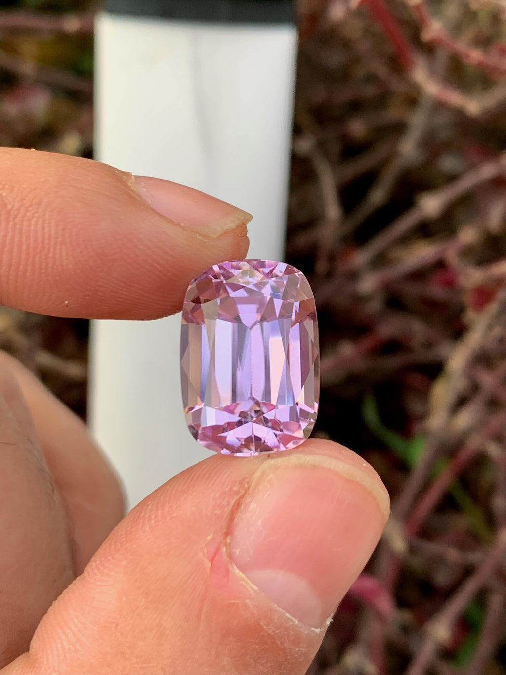 Baby Pink Kunzite Gemstone: 18.80 CT Cushion Cut Spodumene