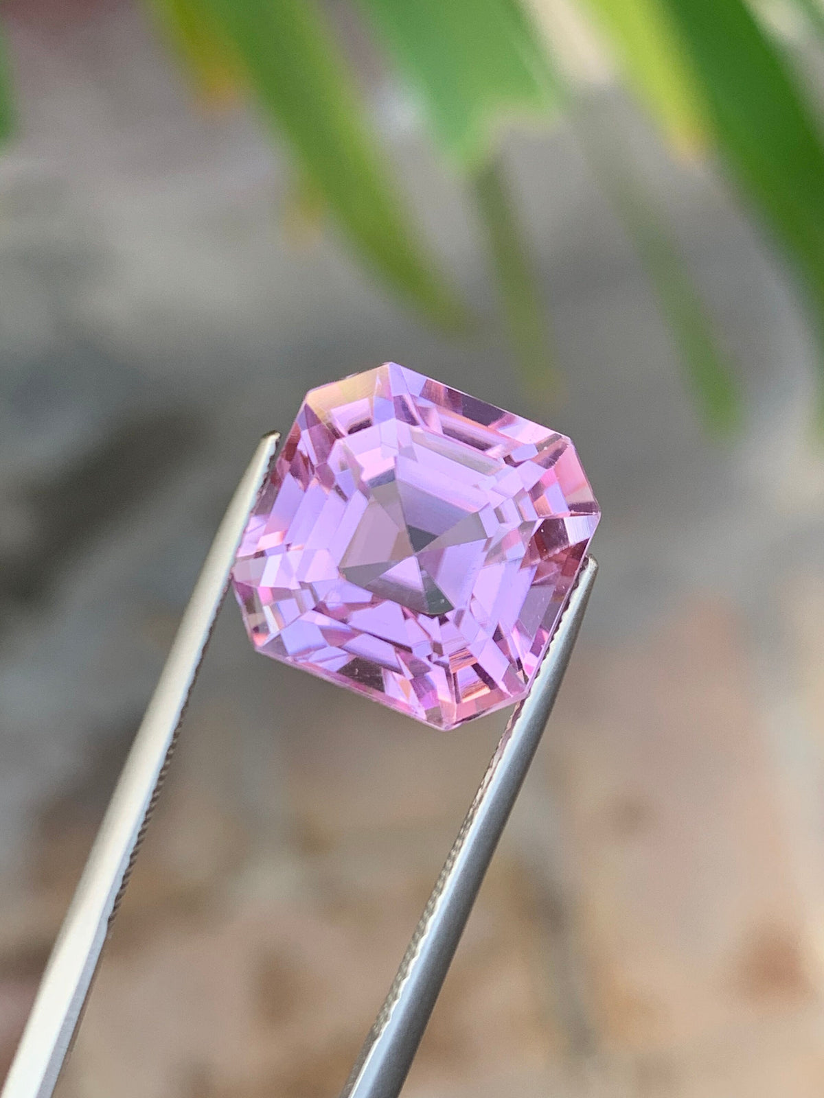 Lavender Kunzite Gemstone: 16.35 CT Flawless Ascher Cut, November Birthstone