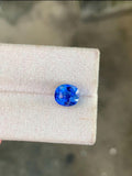 3.13 Carat Oval Blue Sapphire: Sri Lanka Gemstone for Ring (9x7mm)