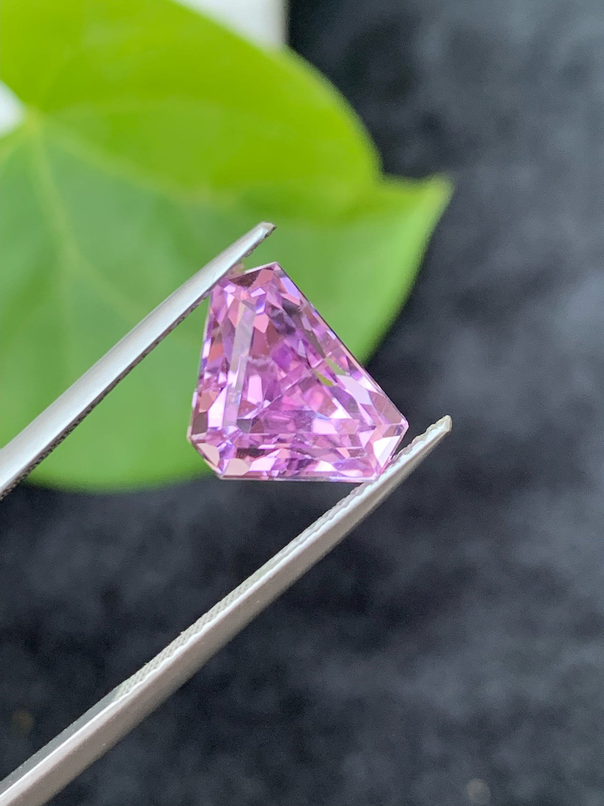 Natural Pink Kunzite Gemstone: 5.45 CT Trillion Cut, October Birthstone