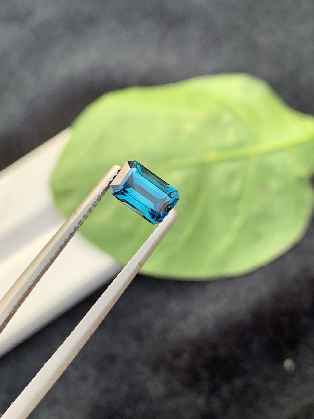 Ink Blue Tourmaline Stone For Ring Making, Faceted Tourmaline Gemstone, 1.35 CT