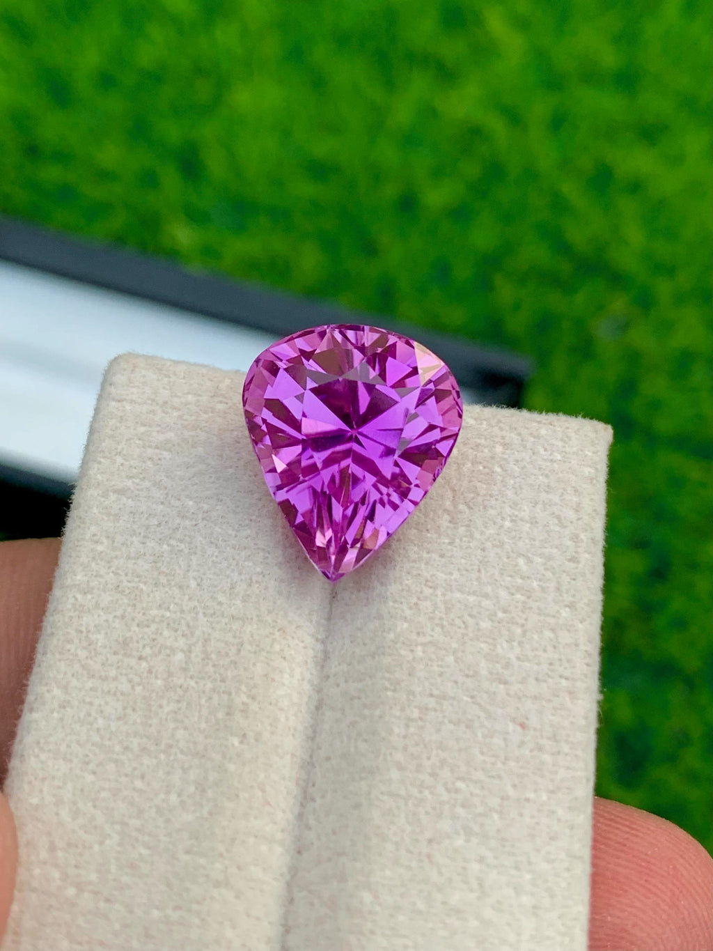 Magenta Pink Kunzite Gemstone: 12.10 CT Pear Cut October Birthstone
