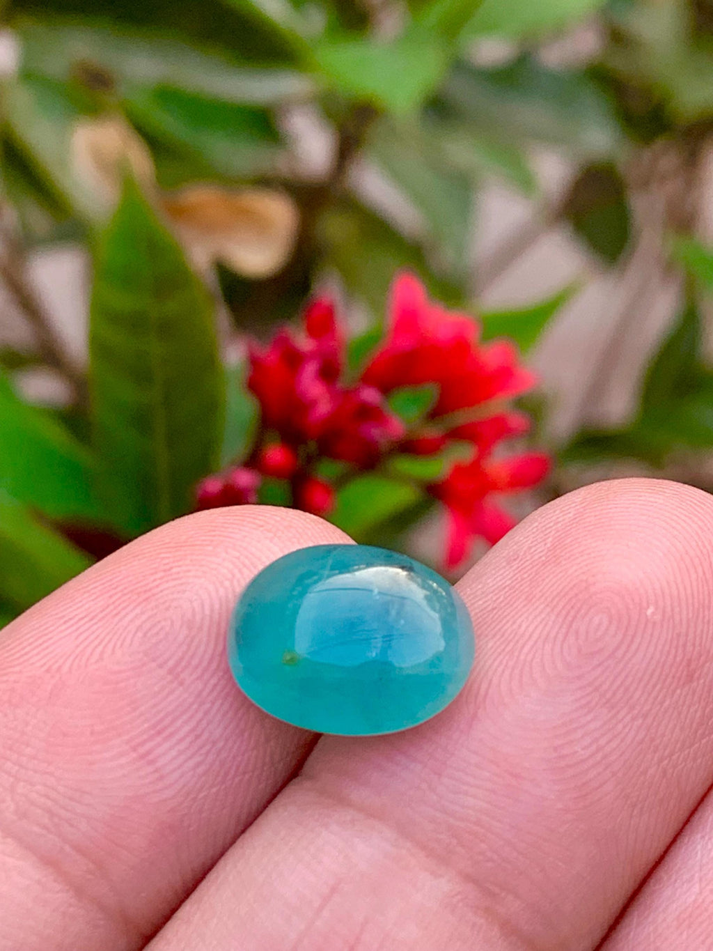 Grandidierite Cabochon: Rare Bluish-Green Gemstone from Madagascar (6.50 CT