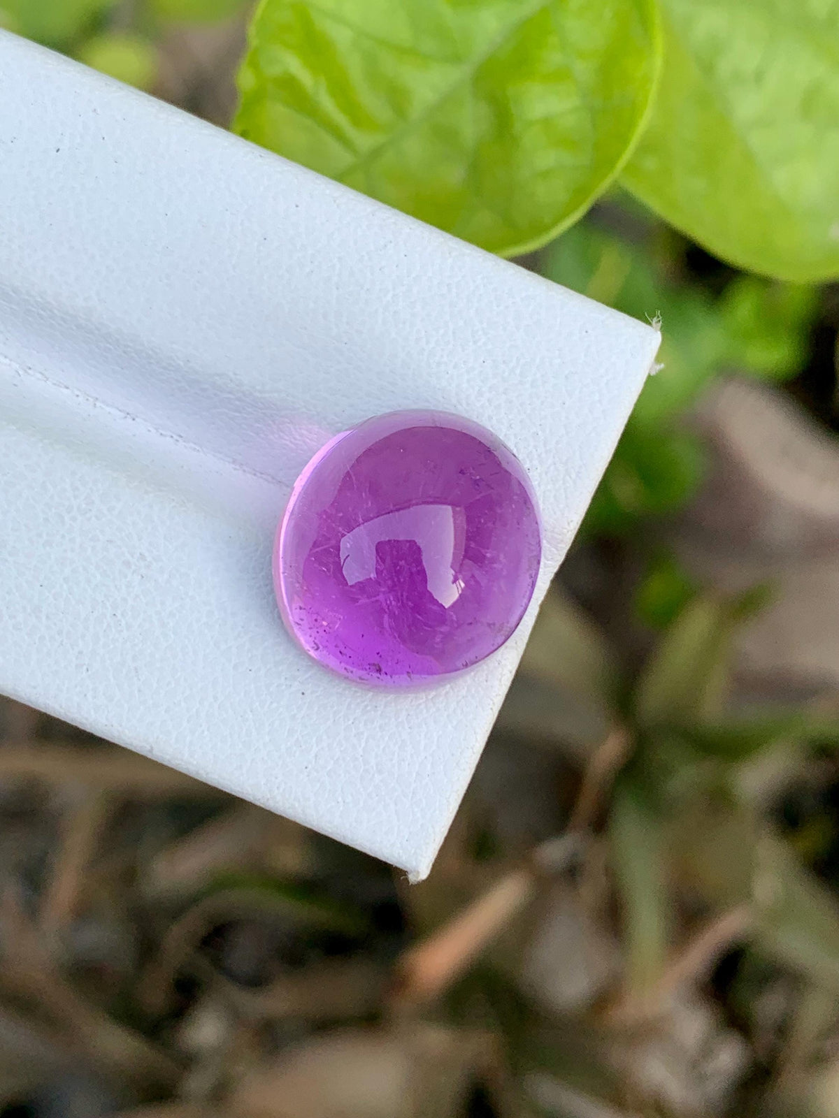Magenta Pink Kunzite Cabochon: 25.95 CT Oval Gemstone
