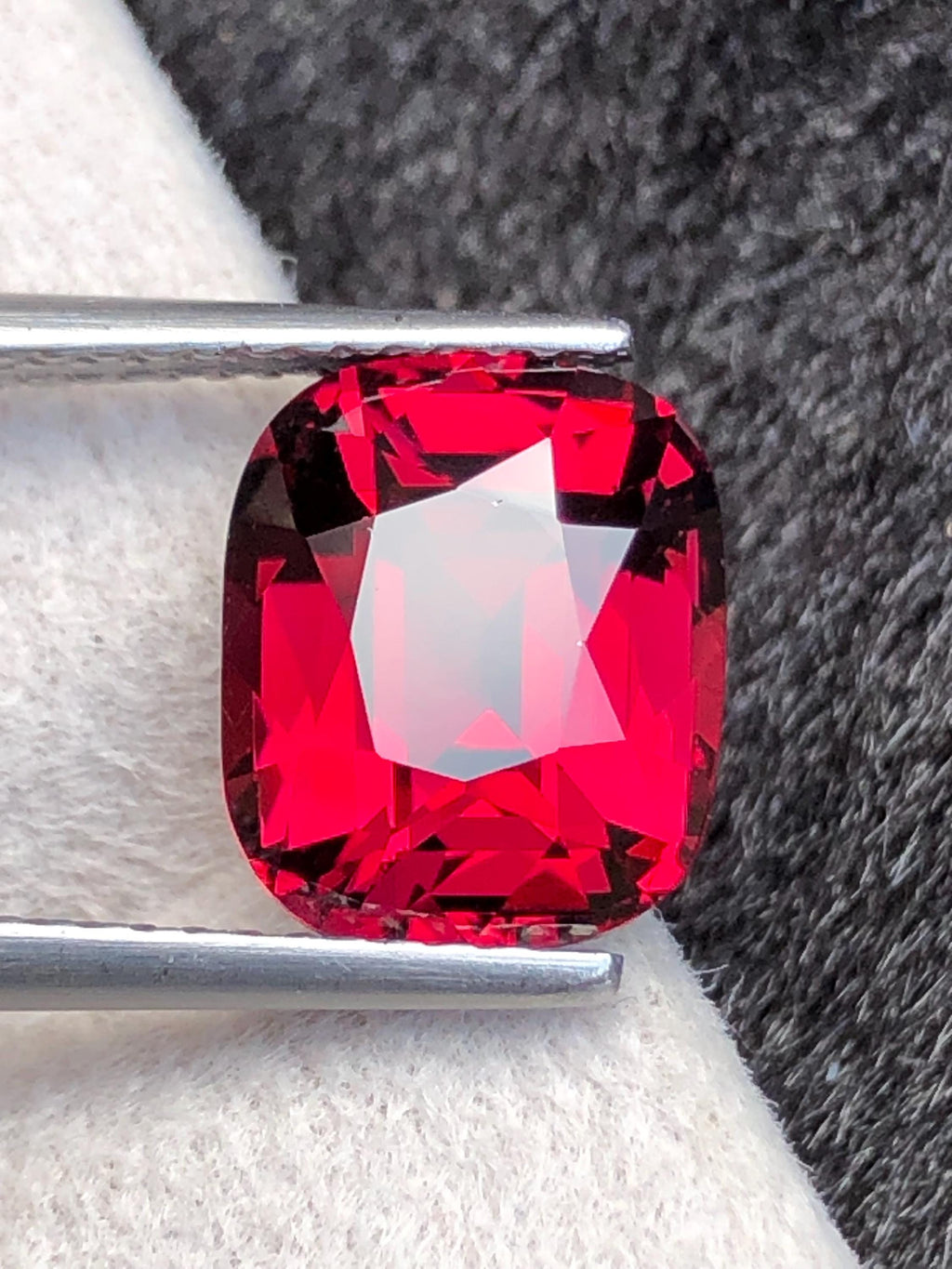 Rhodolite Garnet 4.44ct Cushion Cut Vibrant Reddish Gemstone from Tanzania