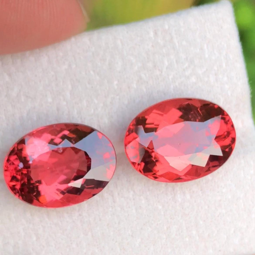 Pink Apatite 15.50ct Matched Oval Pair Madagascar