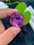 83.65 CT Purple Pink Amethyst Gemstone: Precision Flower Cut, February Birthstone