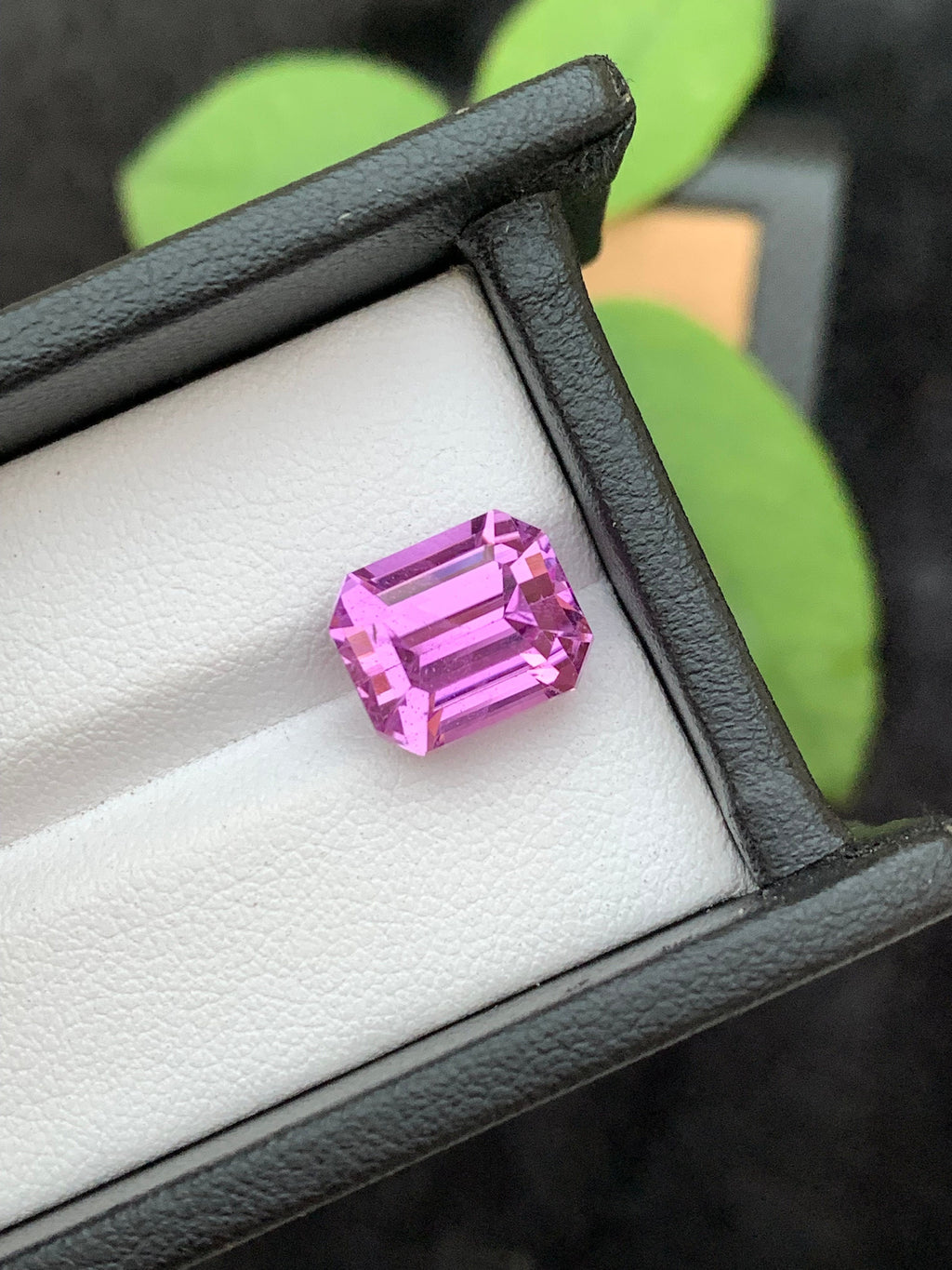 7.50 Carat Deep Pink Kunzite Gemstone: Emerald Cut, VSS Clarity