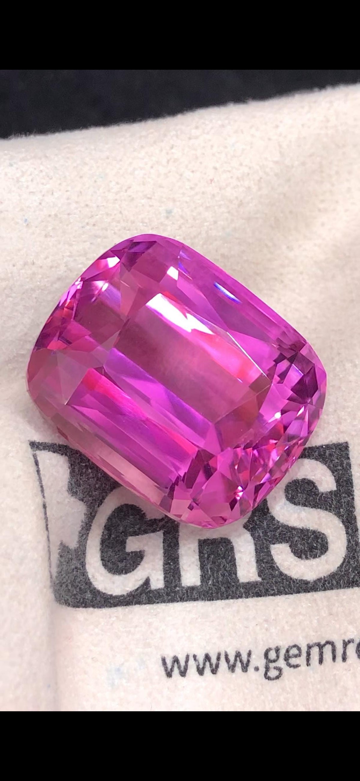 Natural Pink Kunzite Cushion Cut Gemstone – 91 Carats from Afghanistan