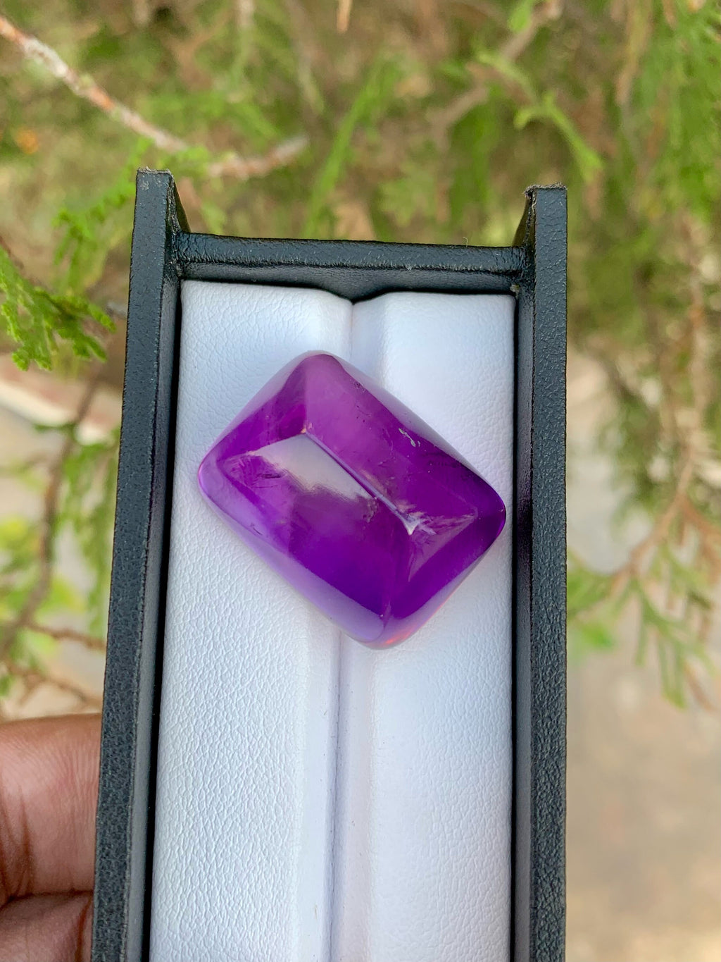 Deep Purple Amethyst Sugarloaf Cabochon: February Birthstone, 66.05 Carat