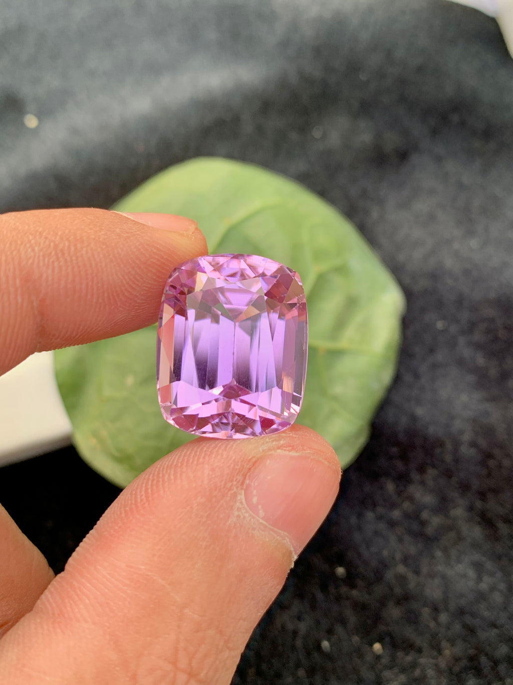 Natural Pink Kunzite Gemstone: 31.05 CT Faceted Cushion Cut