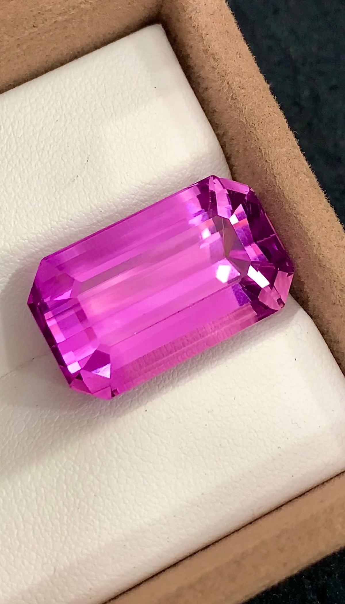 Pink Kunzite 28.95 Carat Emerald Cut Loose Gemstone from Afghanistan
