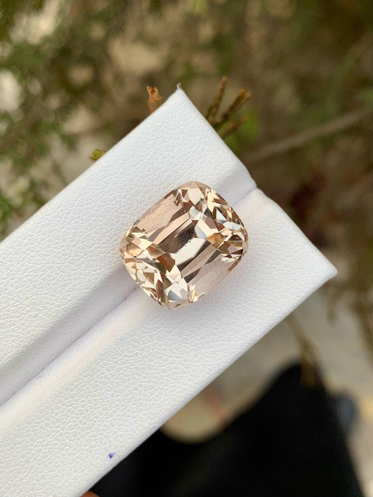 Natural Imperial Topaz Loose Gemstone: Faceted Cushion Cut, 20.05 CT