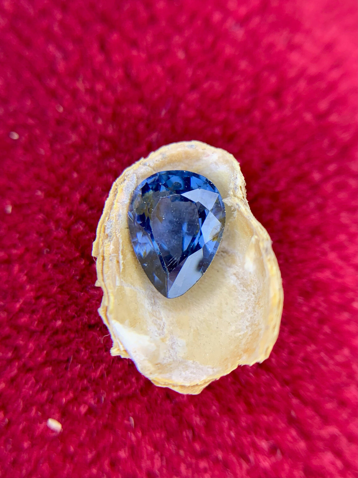 Royal Blue Spinel Gemstone: Pear Shape Faceted Loose Stone, 1.65 CT