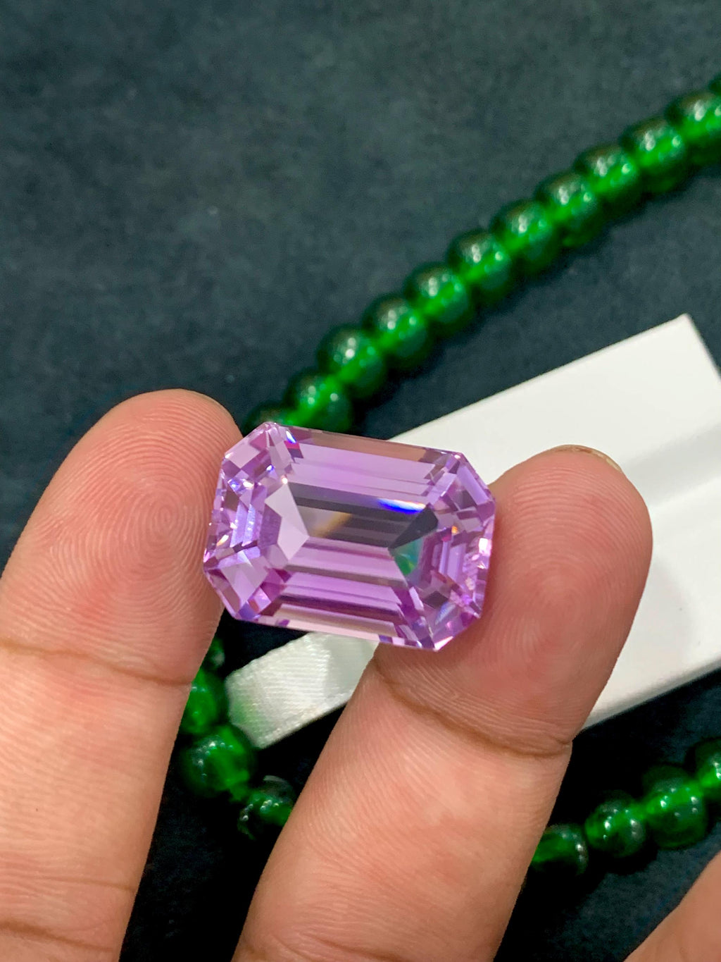 Pink Kunzite 33.80ct Octagonal Emerald Cut Gem – Sparkling Afghan Gemstone