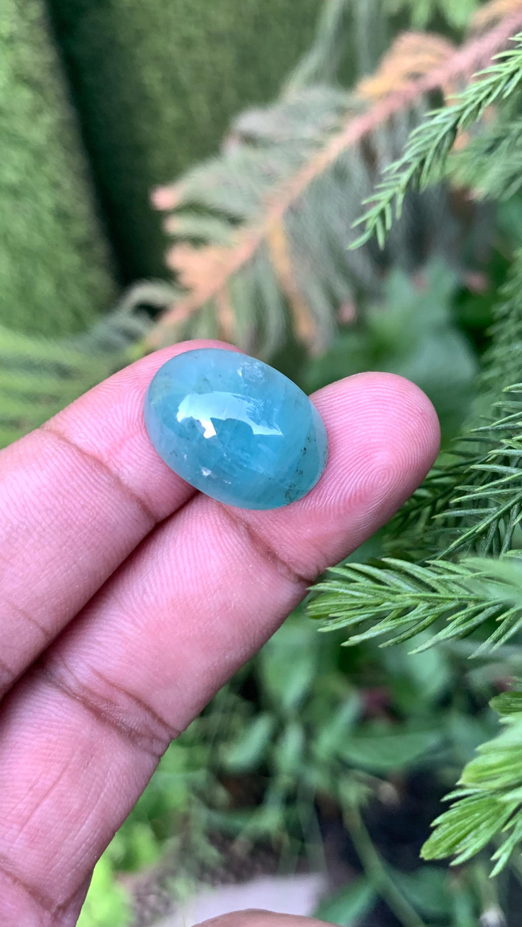 Grandidierite Gemstone Cabochon: Bluish Green, Rare Madagascar Stone, 17.85 Carats