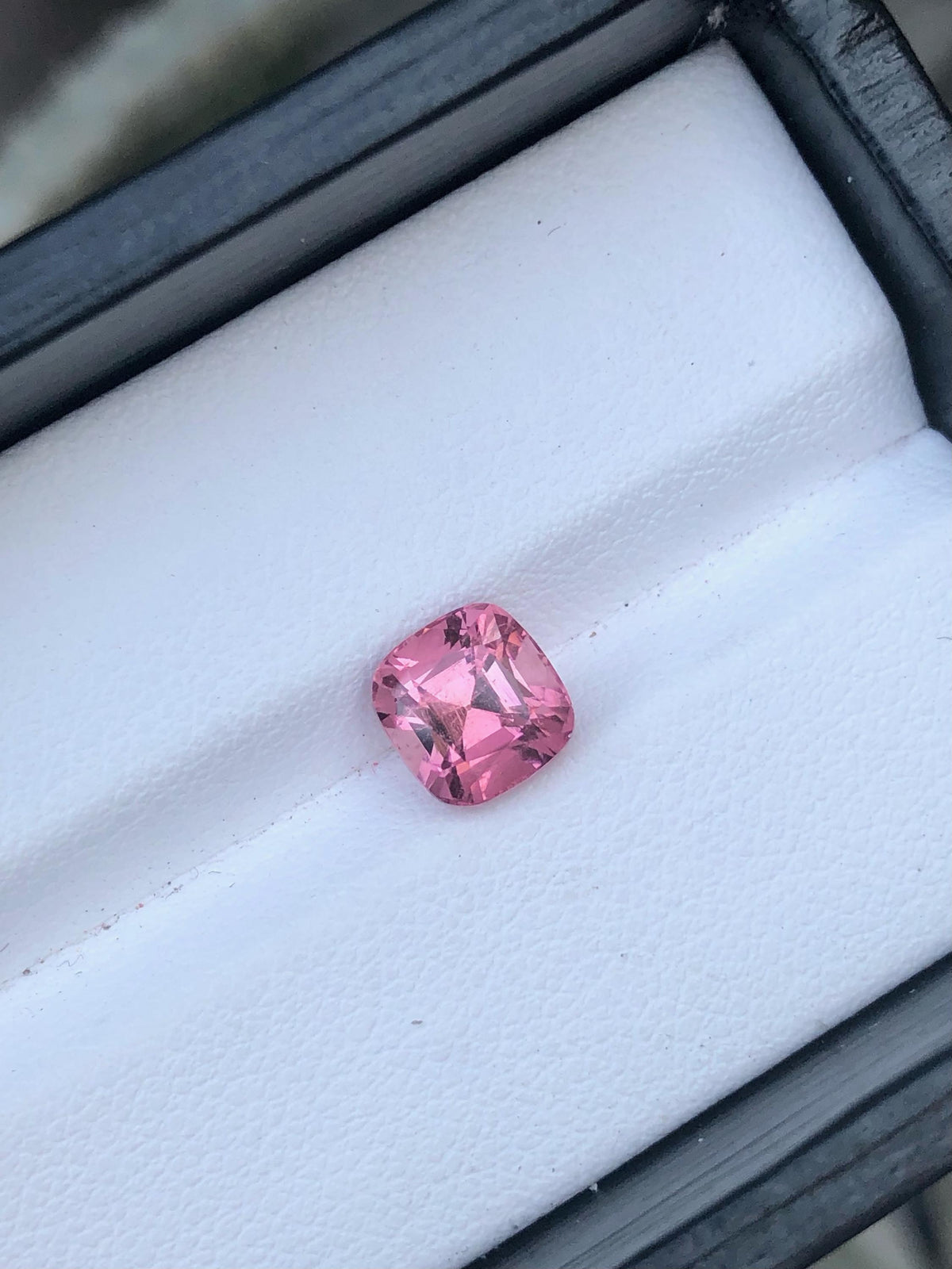 Natural Pink Tourmaline Gemstone: 2.15 CT Square Cushion Cut