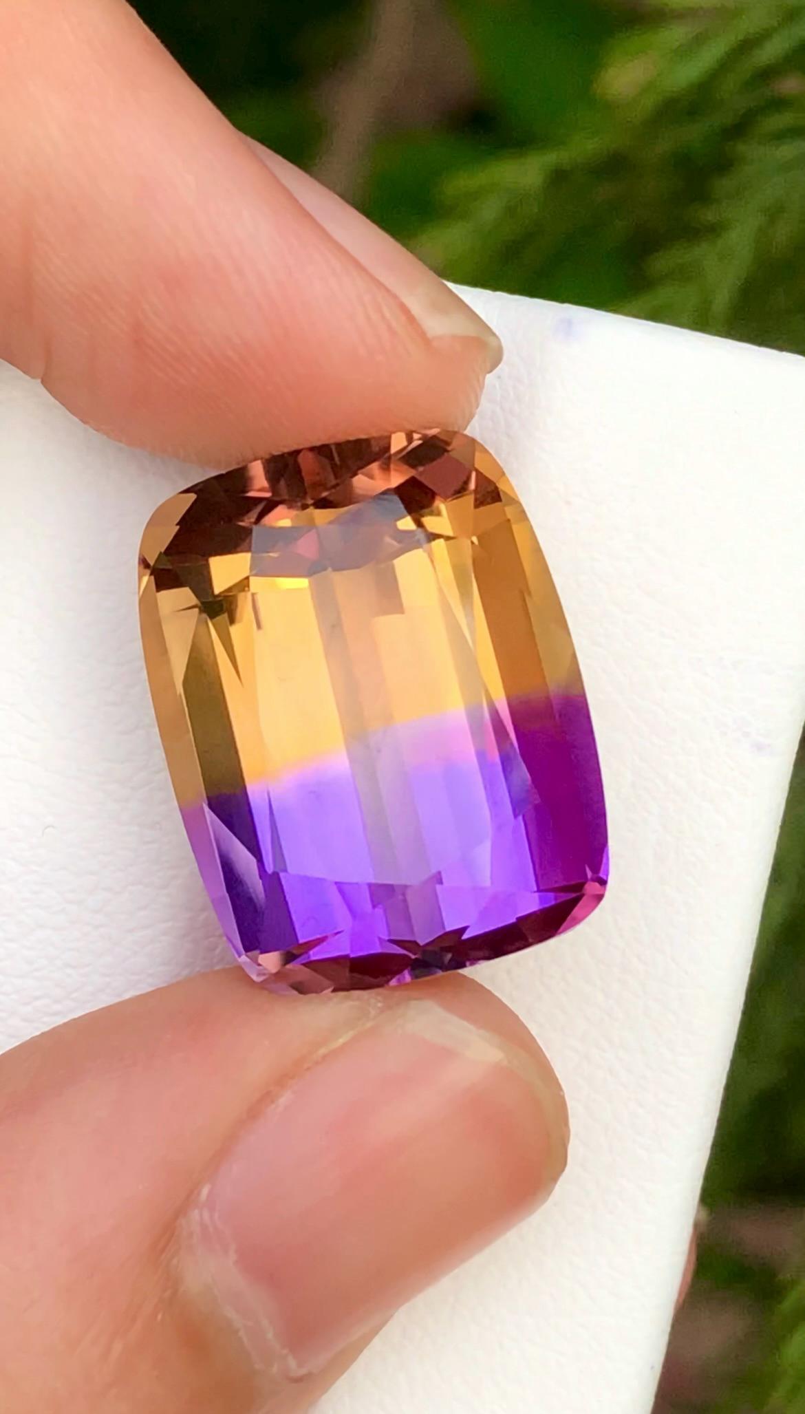 Bi-Color Ametrine 23.50 ct Cushion Cut – Gemstone from Brazil
