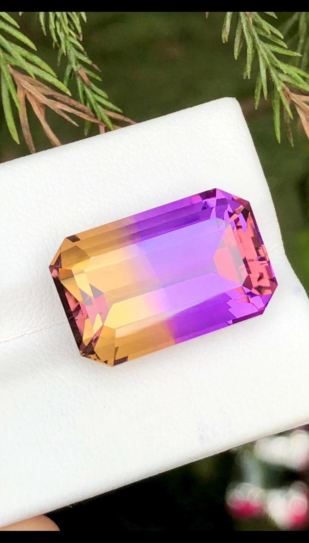 Ametrine 20.30ct Emerald Cut • Bi-Color Gemstone from Bolivia