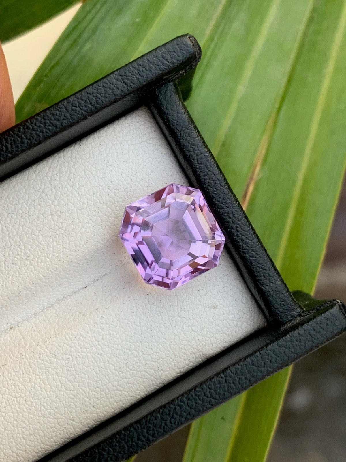 8 Carat Asscher Cut Amethyst Loose Gemstone: Natural Purple February Birthstone