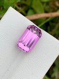 Emerald Cut Pink Kunzite Gemstone: Natural Faceted Spodumene, 7.50 CT