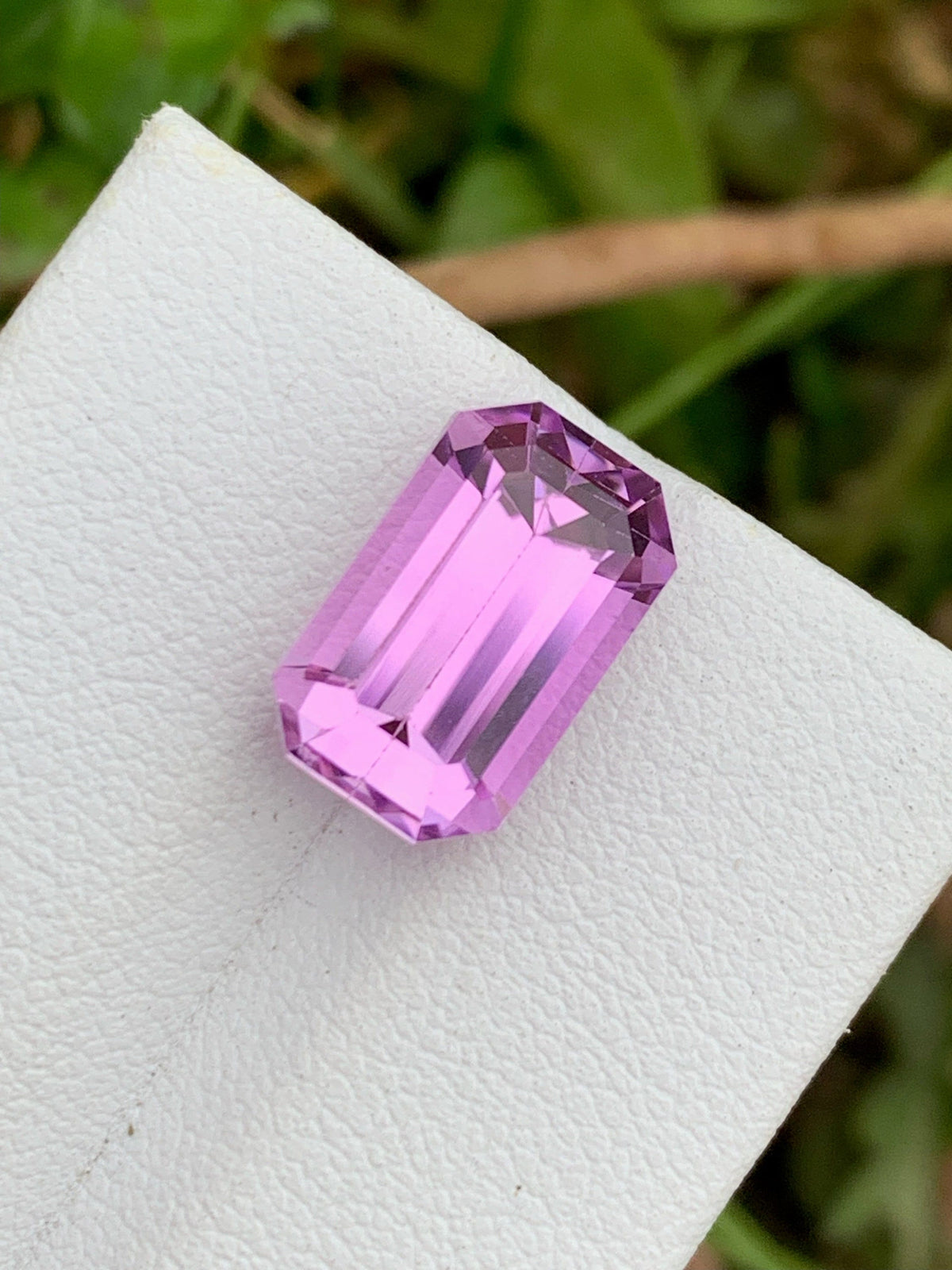 Emerald Cut Pink Kunzite Gemstone: Natural Faceted Spodumene, 7.50 CT