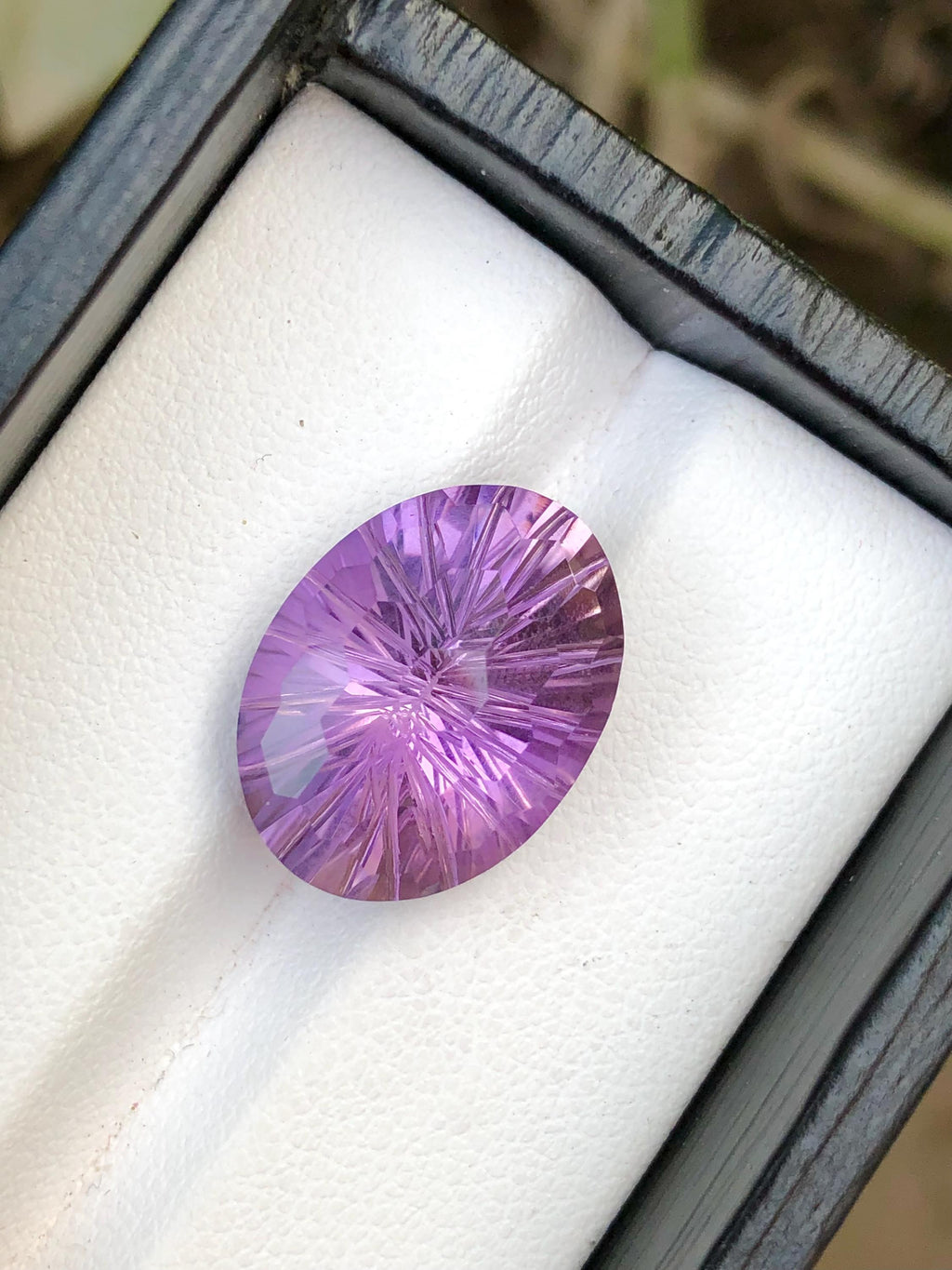 Fancy Cut Amethyst Gemstone: 11.70 CT Natural Purple Ring Stone