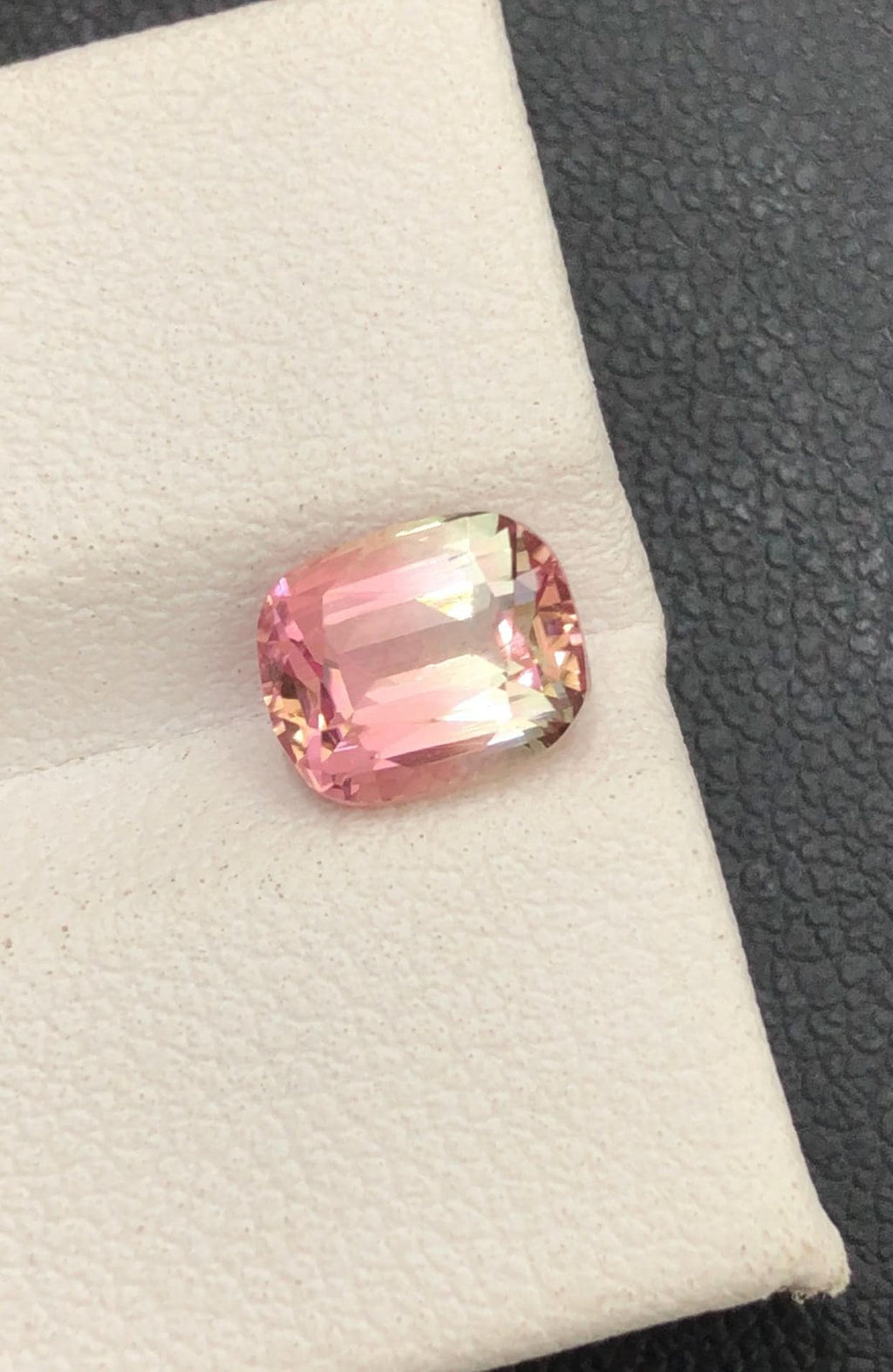 Bi Colour Tourmaline 1.95 Carat Cushion Cut – 8x6.49x5.23mm Loose Gemstone