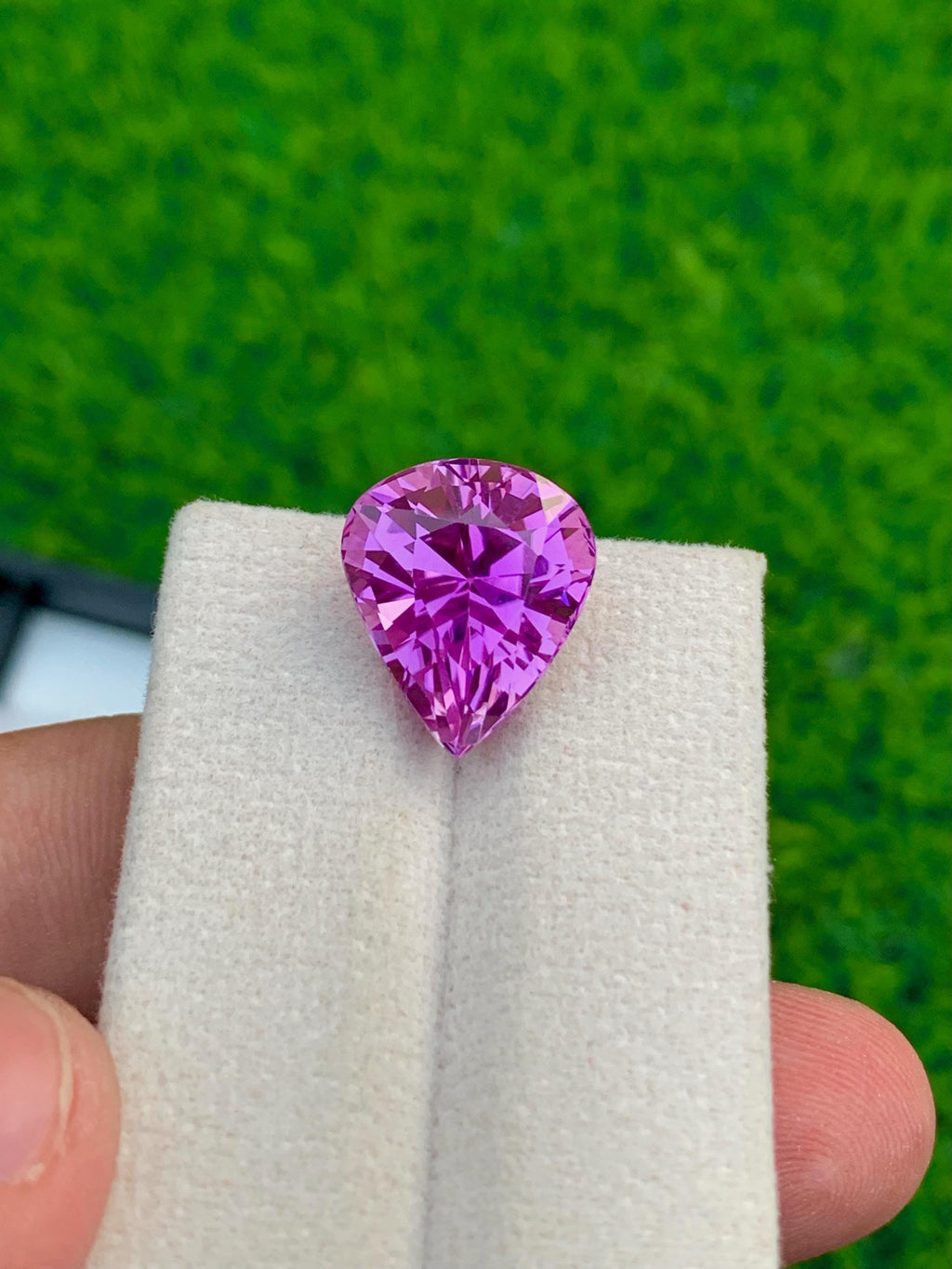 Magenta Pink Kunzite Gemstone: 12.10 CT Pear Cut October Birthstone