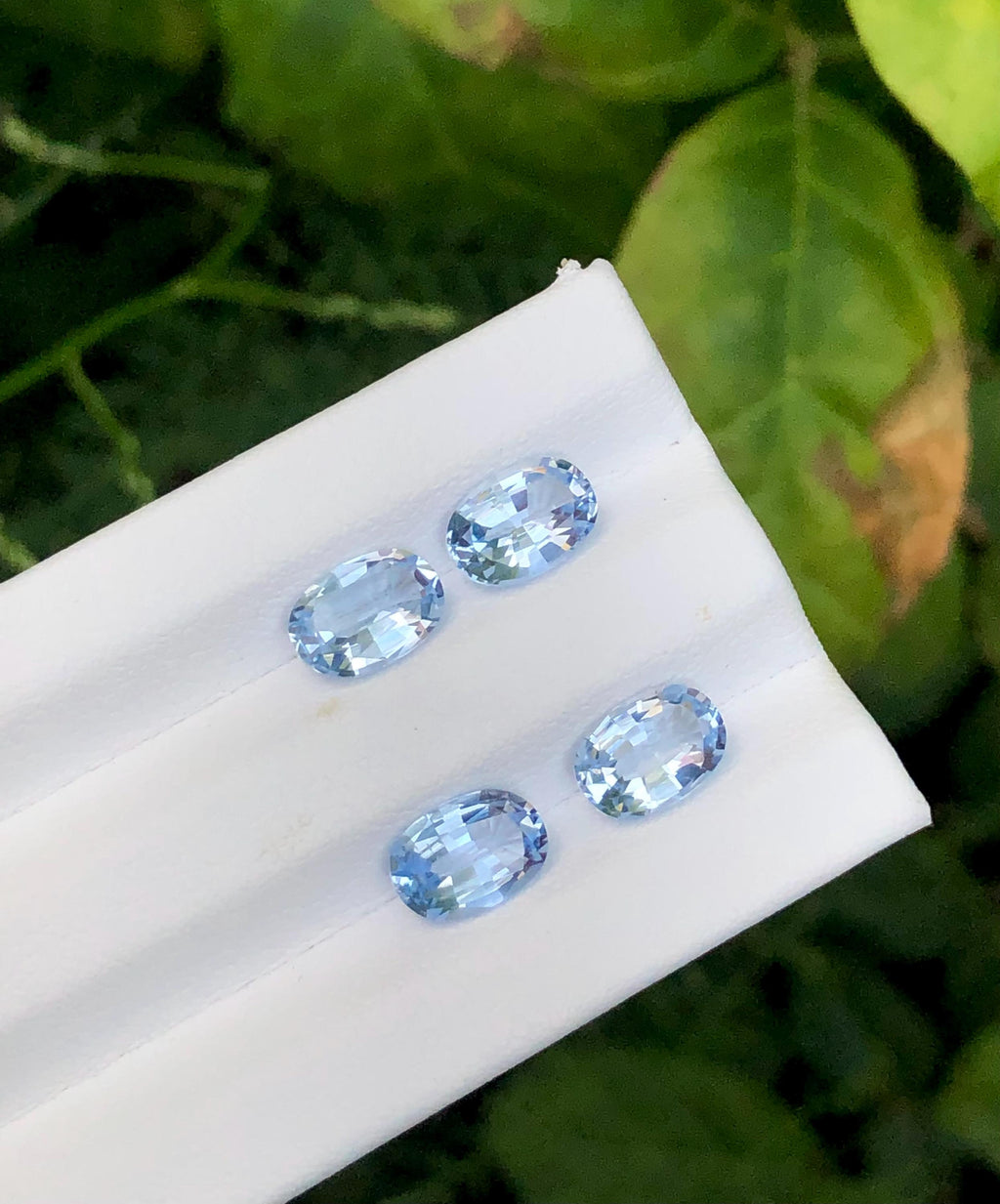 Aquamarine Set 4.50ct Oval Cut Gemstones from Skardu Pakistan – Matching 4-Piece Lot
