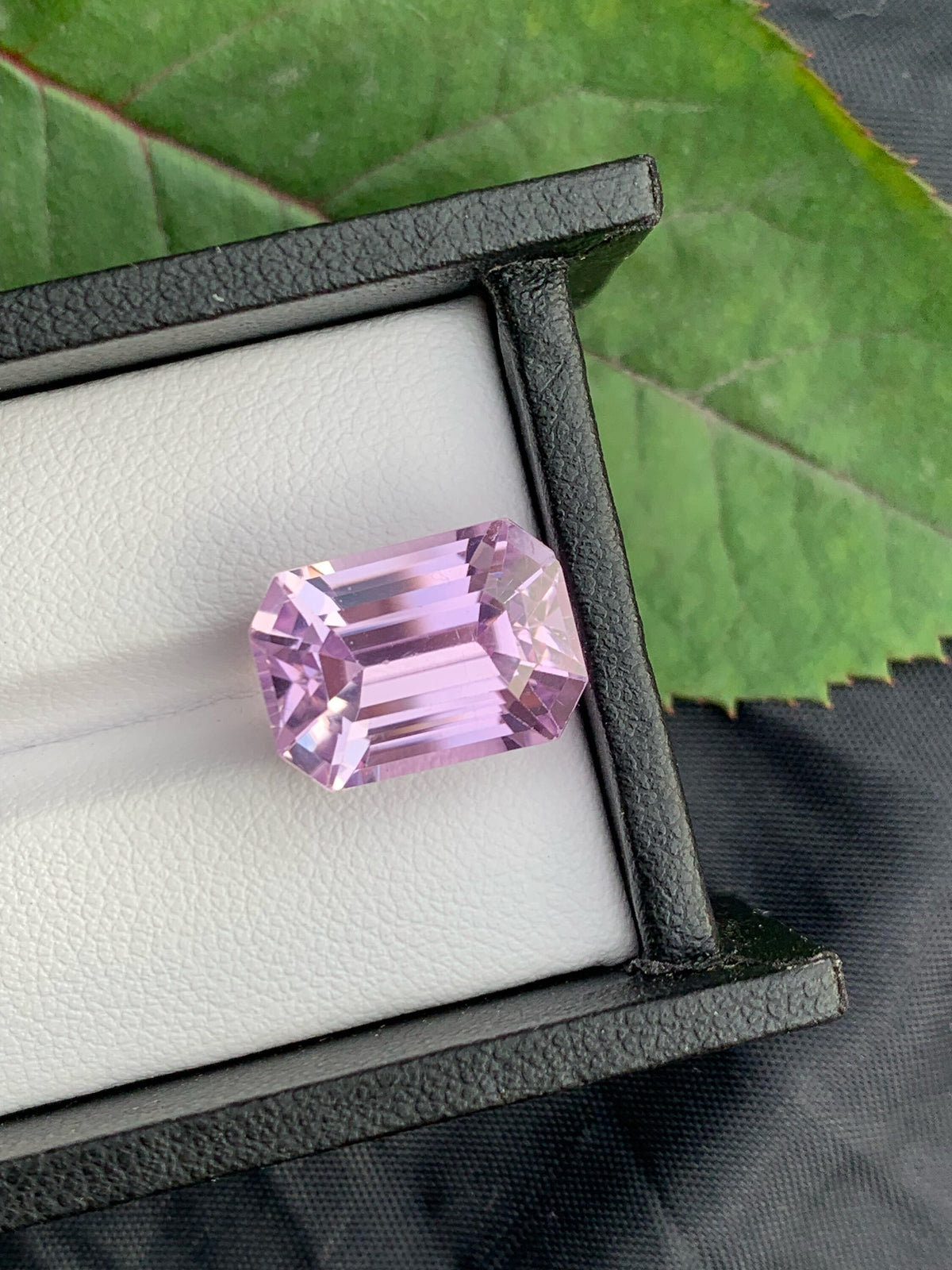 14 CT Pink Kunzite Gemstone: Emerald Cut Loose Stone