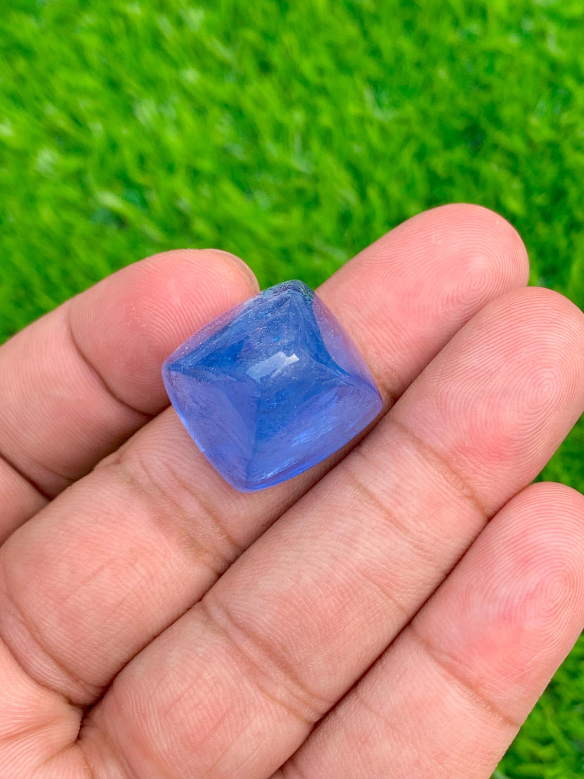 Santa Maria Aquamarine Cabochon: Deep Blue Gemstone, March Birthstone, 38.60 CT