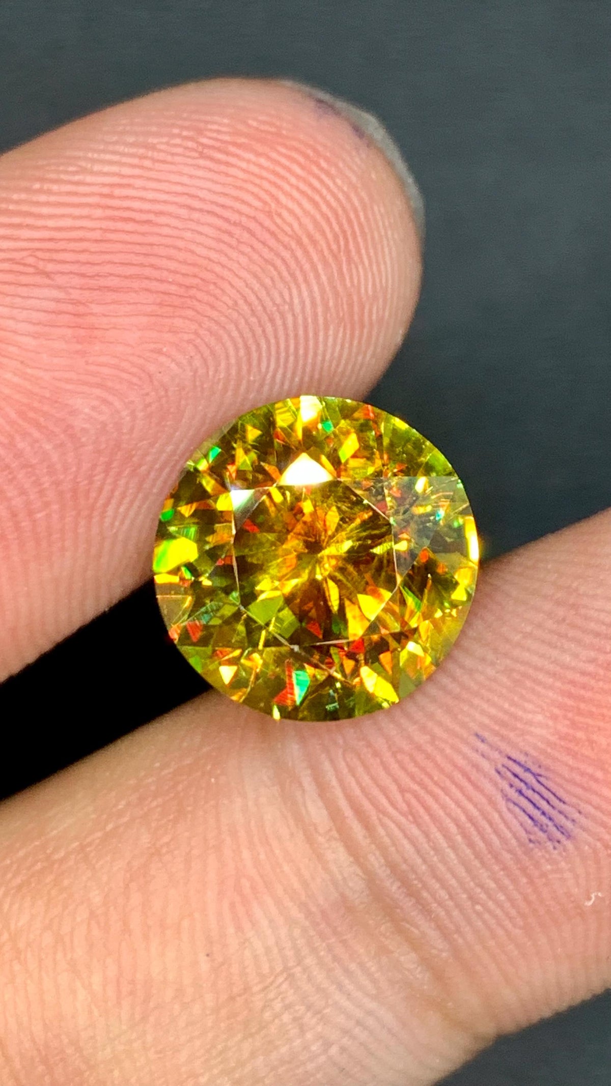 5 carats AAA Color Full Fire Nugget  16-0952 TCX Color Sparkles Natural Sphene Loose Gemstone ~