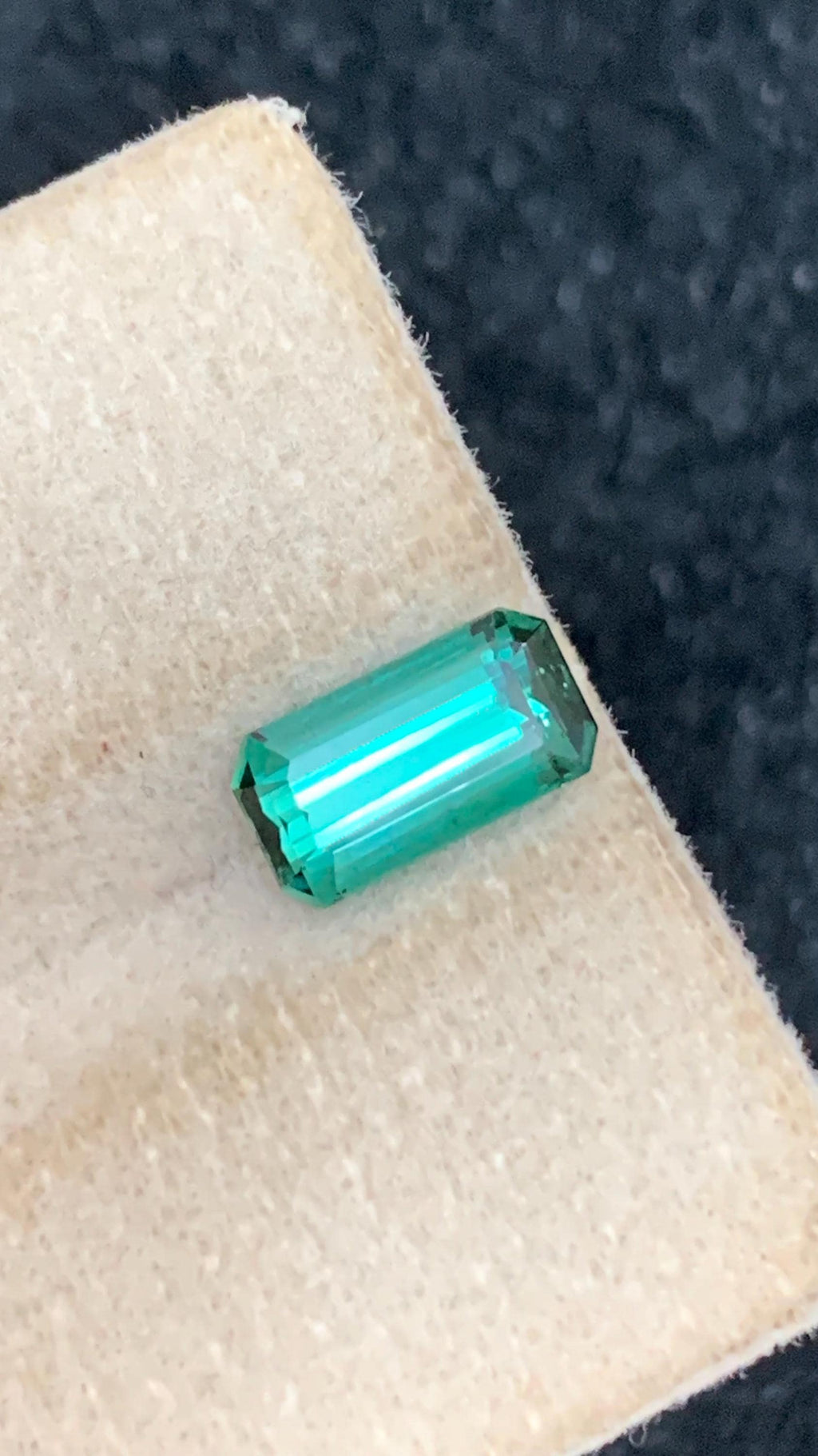 Neon Blue Lagoon Tourmaline Stone: Faceted Cushion Cut, 1.35 CT