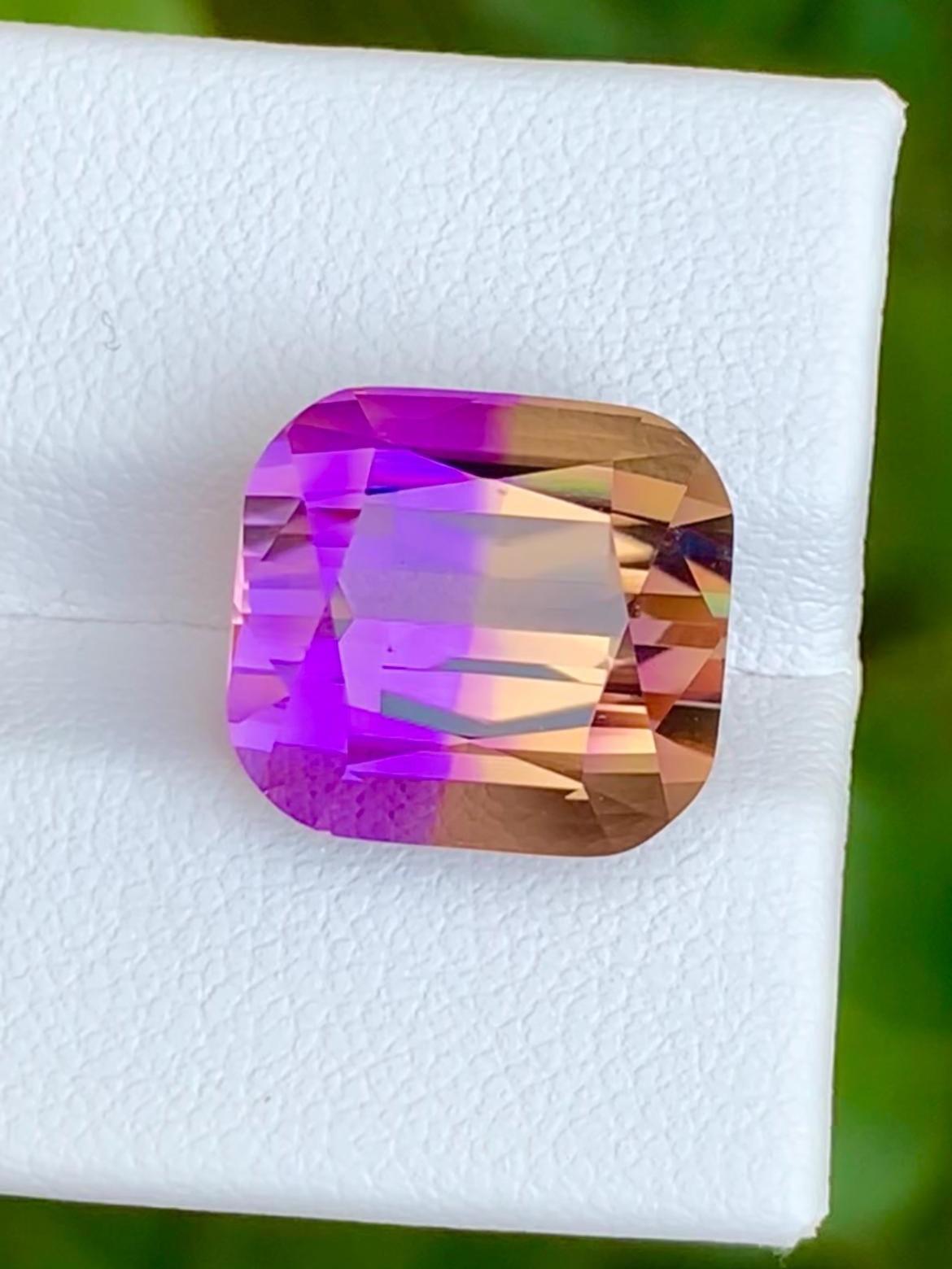 Bi-Color Ametrine 11.80ct Cushion Cut – Gemstone from Brazil