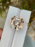 Unheated Yellow Topaz Loose Gemstone: 27.85 CT Faceted Cushion Cut